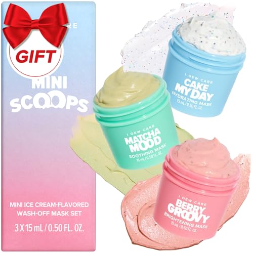 I DEW CARE Wash Off Face Mask Skincare Gift Set - Mini Scoops | Facial Masks, Matcha, Korean Skincare, Pore Cleansing Mas...