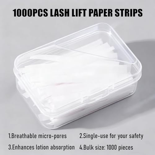 1000PCS Lash Lift Paper Strips,Reusable Lash Lift Tools,Eyelash Lifting Lashes Lift Ribbon,Preventing EyeLashes from Poppi...