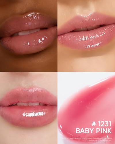 SKINTIFIC Peptide Brightening Lip Serum, Hydrating & Plumping Tinted Lip Gloss, Moisturizing Lip Balm with Polypeptides & ...