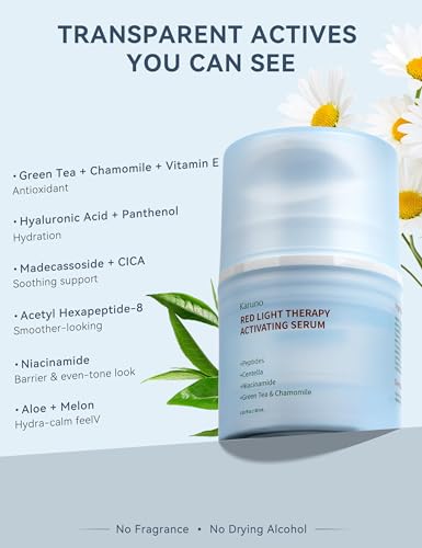 Red Light Therapy Activation Serum for Face – Activation & Hydration Booster for LED Mask, Microcurrent & Facial Devices –...