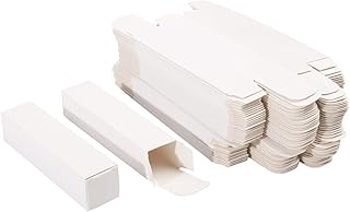 COSIDEA 50 PCS Empty White Lip Gloss Boxes W23 xW23 xH103mm / 0.9 * 0.9 * 4.05 inch, Cosmetic Perfume/Mascara Box Packagin...