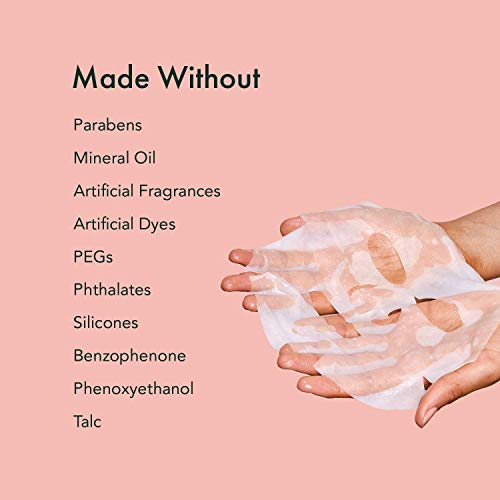 Rael Face Mask Skin Care, Collagen Face Masks - Bamboo Facial Sheet Mask, Korean Skincare, with Collagen Essence and Fruit...