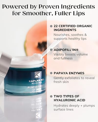 KAPLAN MD Perfect Pout Lip Mask, Volumizing Treatment + Exfoliation, 1.0 oz