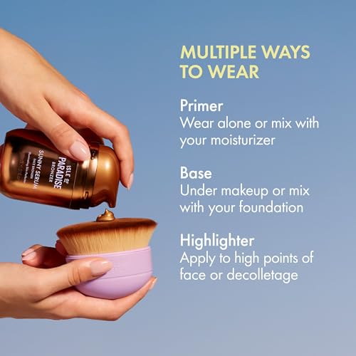 Isle of Paradise Sunny Serum Bronzing Serum – Instantly Illuminating Liquid Face Bronzer with Niacinamide, Buildable Wash-...