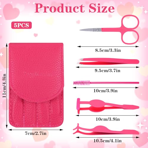 YUXIANLB Lash Applicator Tool Set Eyelash Extension Tweezers 5 Pcs Soft Brush False Eyelashes Applicator for Beginners Pro...