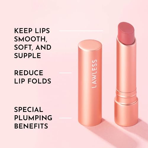 Lawless Forget the Filler Lip Plumping Line Smoothing Tinted Balm - Posey - Premium Tinted Lip Balm with Natural Ingredien...