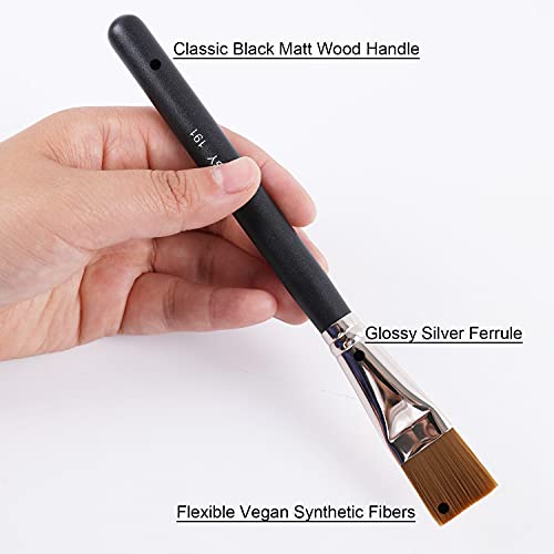 ENERGY Square Foundation Brush for Liquid Cream Makeup Professional Flat Face Mask Brush for Facial Premium Soft Synthetic...