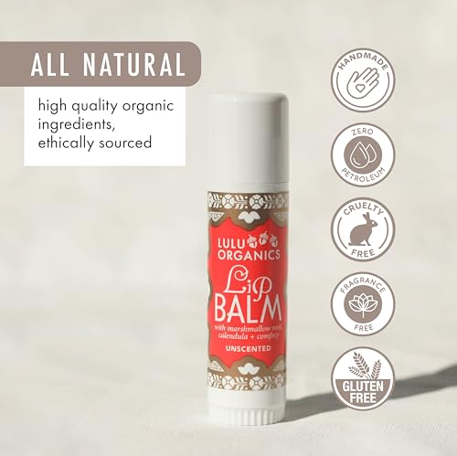 Lulu Organics Natural Lip Balm, Nourishing and Moisturizing Premium Lip Care, Handmade Hydrating Lip Balm, Lip Treatment f...