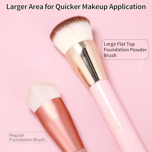 MSQ Foundation Brush for Liquid Makeup, Flat Top Kabuki Foundation Brush Premium Makeup Brushes for Liquid, Cream and Blen...