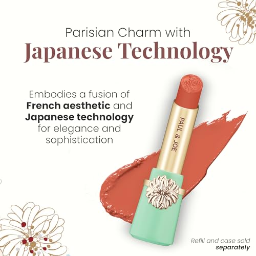 Paul & Joe Moisturizing Lipstick Refill Only, Case Sold Separately, Long Lasting Lipstick for Highly-Pigmented Lip Color, ...