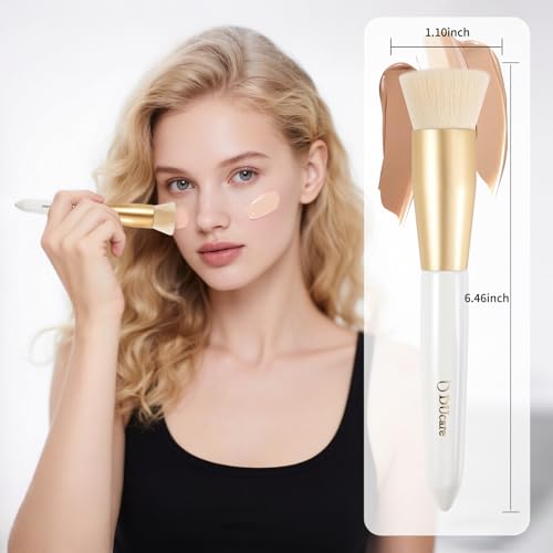 DUcare Flat Top Foundation Brush, Premium Contour Kabuki Brush, Professional Makeup Brush, Densely Packed Bristles, Multi-...
