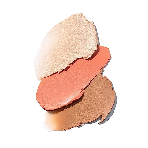 Lune+Aster Orion Creamy Cheek Trio | Ultra-Blendable Cream Bronzer, Blush And Highlighter Trio, All-In-One Palette