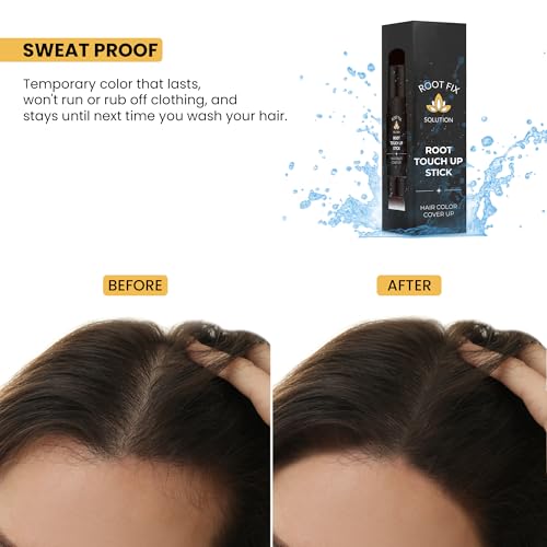 Root Touch Up Hair Color Stick for Gray Coverage - Instant Bald Spot Concealer Stick for Grays and Roots - Professional Sa...