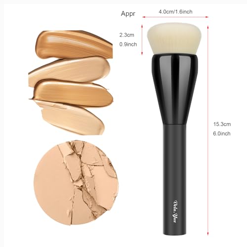Vela.Yue Large Foundation Brush Soft Dense Full Coverage Buffing Blending Contouring Complexion Base Corrector Primer Make...