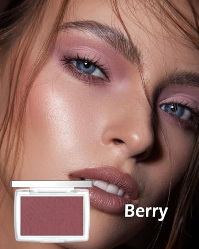 Powder Blush Palette, Matte Powder Makeup Blush for Cheeks, Natural Glow Face Blush Contour Palette, Lightweight, Smooth, ...