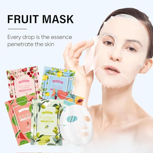 20 Sheets Face Masks Skincare,Hydrating Face Masks Suitable for All Skin Types,Facial Masks for Women Skin Care, Soothe an...