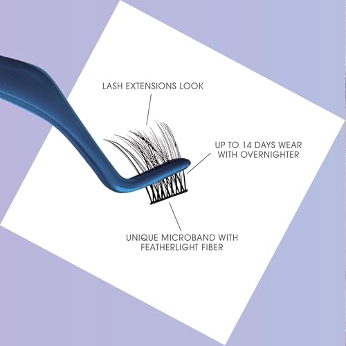 KISS Falscara DIY Eyelash Extension Lengthening Wisps - Featherlight Synthetic Reusable Artificial Eyelashes Multipack of ...