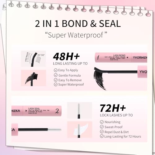 YVORMZKA Manga Lash Clusters Kit - Wispy Eyelash Clusters, Individual Lashes Clusters DIY Lash Extension Kit (Cutey)