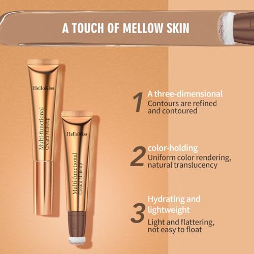 QIC Liquid Contour Stick Waterproof Liquid Bronzer Stick Long-Lasting Cream Contour Makeup for Natural Matte Finish (01 Li...