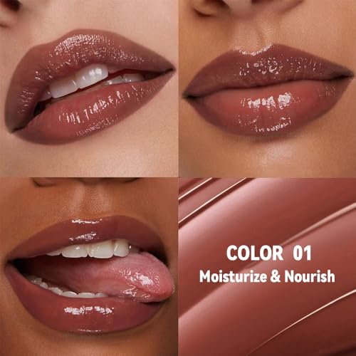 FeiCuiYun Brown Honey Tinted Lip Stain Lip Balm Lip Gloss Lipstick, Sheer Hydrating Lip Stains Tint, Moisturizing Lip Colo...