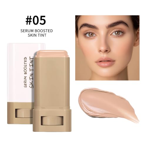 6 Colors Foundation Stick Beauty Balm Serum Boosted Skin Tinted Balm Concealer, Long-lasting Coverage, Even Skin Tone Port...