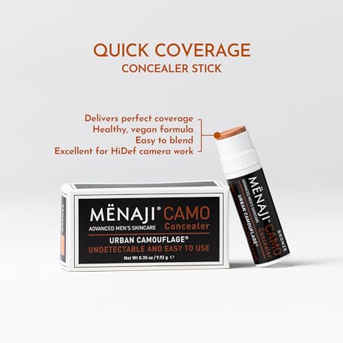MËNAJI URBAN CAMOUFLAGE® Concealer Stick for Men - Skin Foundation Concealer for Dark Circles, Acne, Under Eye - Corrector...
