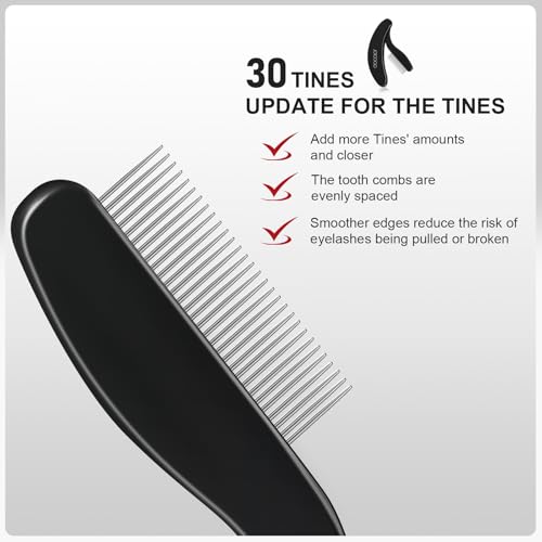 Docolor Foldable Eyelash Comb Separator Folding Lash Comb Eyebrow Mascara Applicator Eyelash Definer Arc Designed Cosmetic...