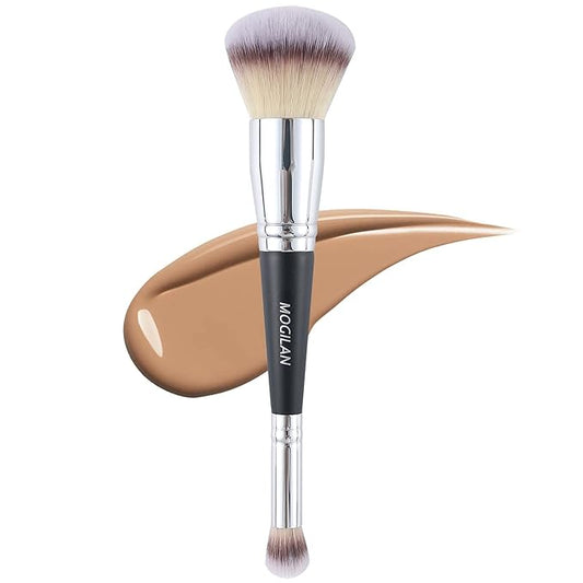 MOGILAN Foundation Brush for Liquid Makeup Double Ended Powder Foundation & Under Eye Concealer Brush for Flawless liquid ...