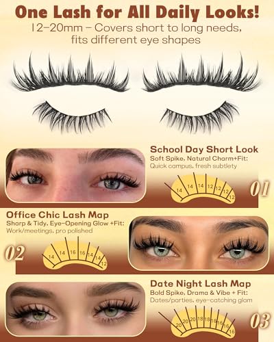 Lash Clusters Kit Manga Eyelash Clusters 300pcs DIY Lash Extension Kit with Bottom Lashes 12-20mm Anime Cluster Lashes Vol...