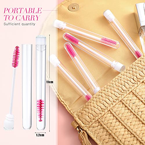 80 Pieces Disposable Mascara Brushes Tubes Set, 40 Pieces Empty Mascara Wand Tube with 40 Pieces Eyelash Brush Makeup Tool...