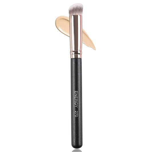 ENERGY Concealer Brush Under Eye Mini Angled Kabuki Nose Contour Brush for Concealing Blending Setting Buffing with Powder...