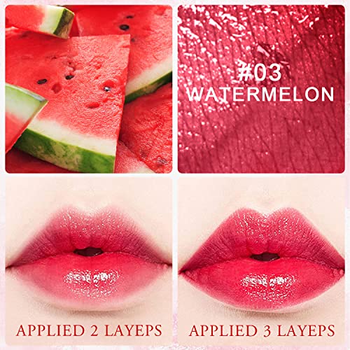 4 Colors Lip Tint Stain Set, Watery Lip Tint Mini Liquid Matte Lipstick, Lip Stain Long Lasting Waterproof, Korean Lip Glo...