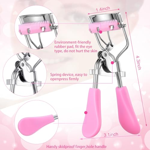 17 Pcs Eyelash Curlers Kit Lash Curler Eyelash Comb Seperator Extension Tweezers Eyebrow Brush Scissors False Eyelashes Ap...