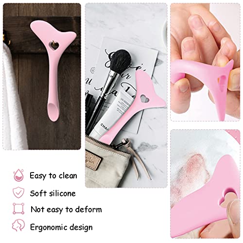 Deacocal Eyeliner Stencils 4Pcs Reusable Silicone Eyeliner Aid Mascara Shield Eyeliner Eyelash Eyeshadow Lipstick Applicat...