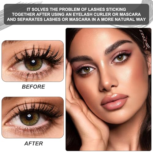 docolor Foldable Eyelash Comb 2 PCS Separator Folding Lash Comb Eyebrow Mascara Applicator Eyelash Definer Arc Designed Co...