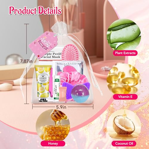 110PCS Spa Party Supplies for Girls, Spa Party Favors Include Face Masks Skincare, Hand Cream, Lip Balm, Under Eye Patche...