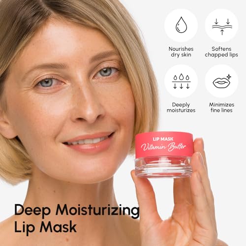 MAREE Lip Mask Overnight - Lip Moisturizer For Very Dry Lips - Hydrating Lip Butter Balm with Hyaluronic Acid & Collagen -...