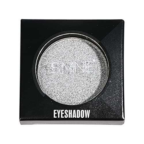 IS'MINE ISMINE Single Eyeshadow Powder Palette (SILVER GRAY) Shimmer Gray, High Pigment, Longwear Single Grey Eye Makeup f...