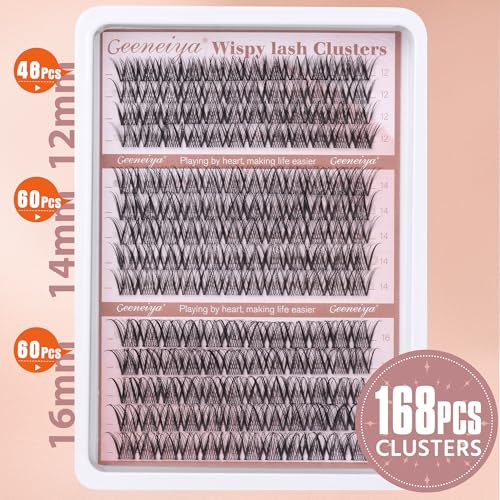Medium Lash Clusters Short Wispy C Curl Eyelash Clusters 12-16MM Individual Eyelashes Natural Cluster Eyelash Extensions N...