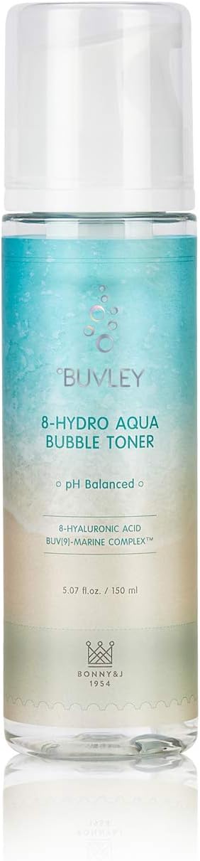 [BUVLEY] 8-Hydro Aqua Bubble Innovative Facial Toner, Deep Hydrating, Moisturizing, Anti Aging - Cruelty Free, Made in Kor...