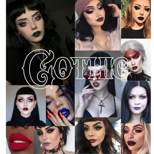 4Pcs Dark Red Purple Blue Black Matte Liquid Lipstick Sets,Matte Lipstick Lip Stain Long Lasting 24 Waterproof Lip Gloss G...