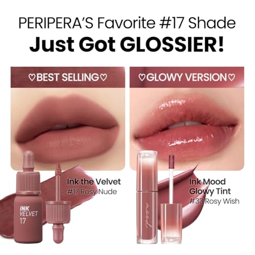 Peripera Ink Mood Glowy Tint | Lip-Plumping, Naturally Moisturizing, Lightweight, Glow-Boosting, Long-Lasting, Comfortabl...