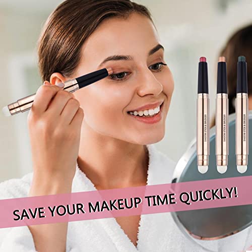 Metiplou Brown Eyeshadow Stick Eyeliner pencil For Eye Makeup Cream Shimmer Smooth Glitter Dark Light Matte Single Crayon ...