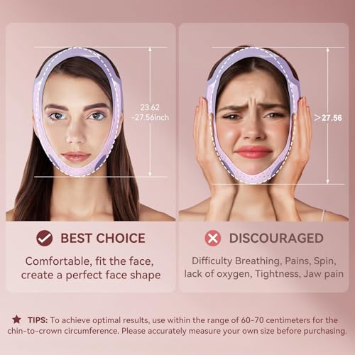 V-Line Mask Chin Up Mask V Shaped Face Mask Chin strap, Soft Silicone Chin Strap V Line Lifting Mask for Women,Jaw Exerciser