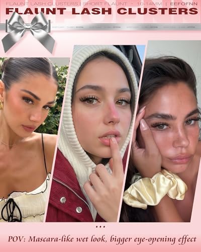 Lash Clusters Wispy Eyelash Clusters 10-14mm Individual Lashes Natural Wet Cluster Eyelash Extensions C Curl Lashes Cluste...