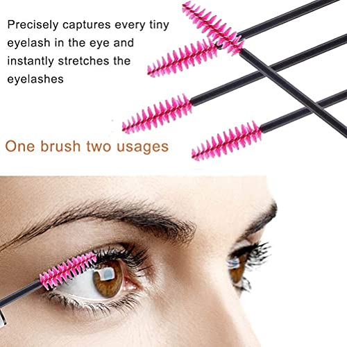 Pimoys 100 pcs Disposable Eyelash Mascara Brushes, Wands Applicator Eyebrow Brush Makeup Kit, Eyebrow Castor Oil Brush Mak...