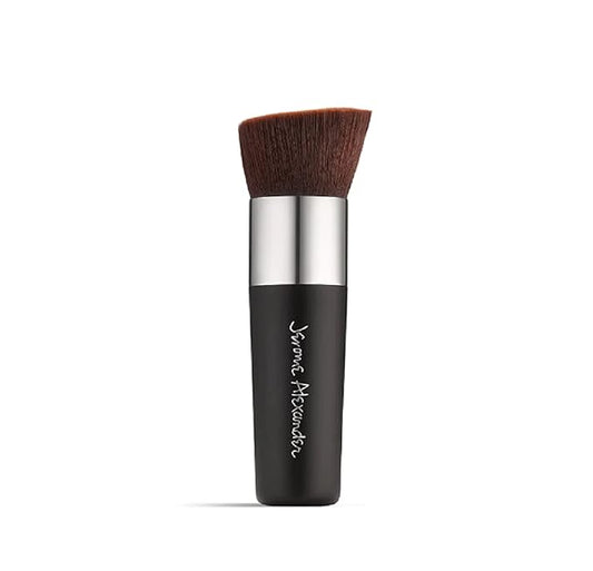 Jerome Alexander Angled Kabuki Foundation Brush (Black) - Flat Top Buffer Brush for Seamless Blending of Liquid, Cream & P...
