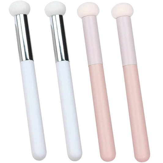 NOLITOY 4pcs Mushroom Concealer Brush Premium Foundation Powder Puff Makeup Sponges for Blending for Concealing Dark Circl...