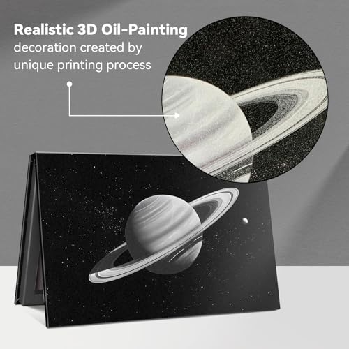 Empty Magnetic Eyeshadow Palette, Makeup Pans Organizer With Mirror Inside, 3D Frosted Finish Art Paper Palette (Cosmic My...