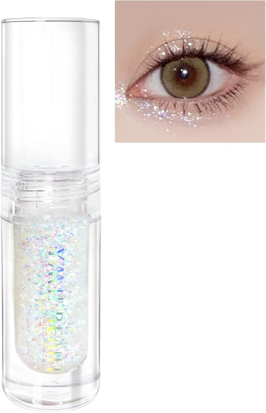 YMH BEAUTE Liquid Glitter Eyeshadow, Pigmented, Long Lasting, Quick Drying, Easy to Apply, Loose Glitter Glue for Eye Crys...